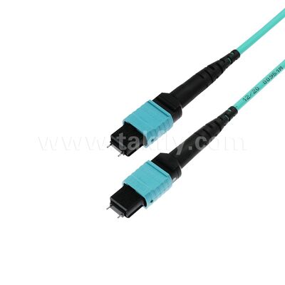 Cordon de raccordement fibre optique multimode MPO MTP OM3 OM4 OM5 haute densité 8F 12F 16F 24F / Câble de raccordement fibre optique / Jumper optique / Câble de jonction fibre optique pour centre de données