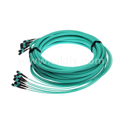 72 fibres 6x12F MPO MTP- 6x12F MPO MTP mâle femelle MM Multimode OM3 OM4 Cordon de patchage en fibre optique / câble de patchage en fibre optique / câble de rupture optique / câble de tronc en fibre optique / câble de décharge en fibre optique