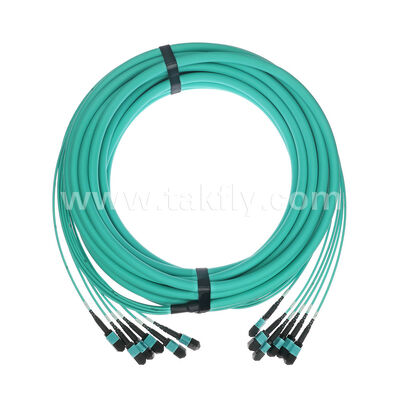 Câble de raccordement fibre optique multimode OM3 OM4 72 fibres 6x12F MPO MTP - 6x12F MPO MTP mâle femelle / Câble de raccordement fibre optique / Câble de dérivation optique / Câble principal fibre optique / Câble éventail fibre optique