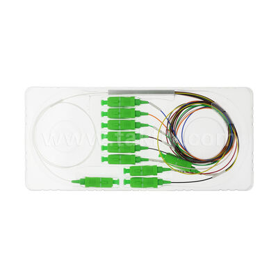 Fermeture Mini FiberHub 1x4 Étanche, Câble 2,0 mm ITU-T SM G657A2, Séparateur PLC à Fibre Optique IP68