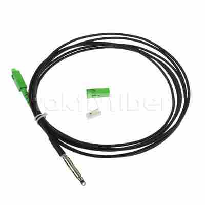 Cordon de brassage à fibre optique SC APC avec gaine noire en fibre TPU G657A2 et CPR Eca évalué pour câble de dérivation FTTH