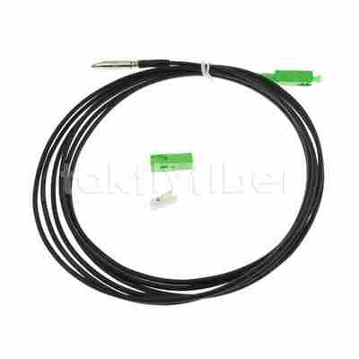 Cordon de brassage à fibre optique SC APC avec gaine noire en fibre TPU G657A2 et CPR Eca évalué pour câble de dérivation FTTH