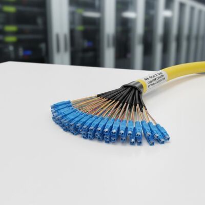 48 cœurs G657A OS2 câble de rupture pré-terminé Fanout Pigtail avec une longueur personnalisée pour le centre de données FTTH