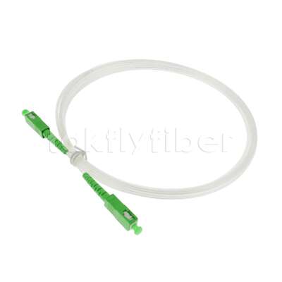 Cordon de raccordement fibre optique transparent invisible intérieur FTTH 2.0*3.0mm SC/APC vers SC/APC avec fibre G657A