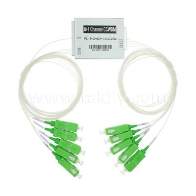 CCWDM 8 + 1 canaux multiplexeur de division de longueur d'onde grossière compacte G657A1 fibre optique pour centre de données FTTX