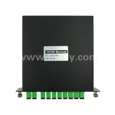 CWDM 8+1Channel MUX+DEMUX LGX Module à fibre optique pour le centre de données FTTX