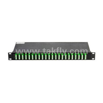 DWDM 100 GHz AWG 40CH MUX+DEMUX Fibre optique pour les centres de données Télécom 5G
