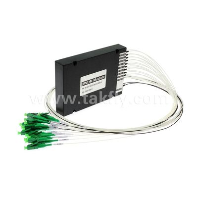 Module MUX+DEMUX DWDM à 8+1 canaux en fibre optique pour centres de données, télécommunications et 5G