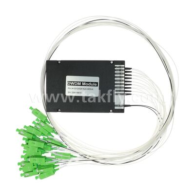 Module MUX+DEMUX DWDM à 8+1 canaux en fibre optique pour centres de données, télécommunications et 5G
