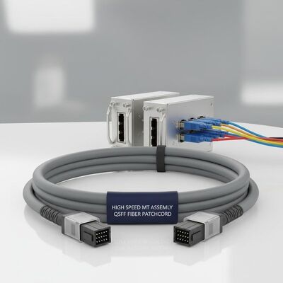 Cordon de fibre optique MT personnalisable à haute vitesse et faible perte pour modules QSFP