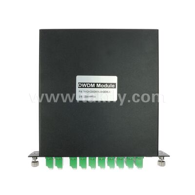 DWDM 8+1Channel MUX+DEMUX LGX Module en fibre optique pour les centres de données Télécom 5G
