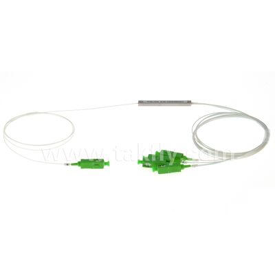 PLC Splitter 1*N Tubes en acier SC APC/UPC 0.9mm Fibre optique pour les centres de données Télécom FTTX