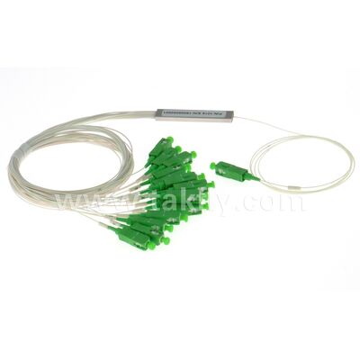 PLC Splitter 1*N Tubes en acier SC APC/UPC 0.9mm Fibre optique pour les centres de données Télécom FTTX