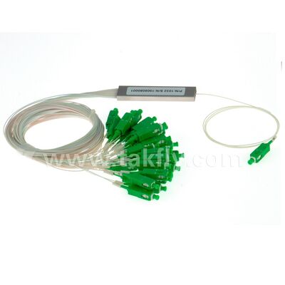 PLC Splitter 1*N Tubes en acier SC APC/UPC 0.9mm Fibre optique pour les centres de données Télécom FTTX