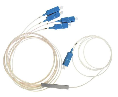 PLC Splitter 1*N Tubes en acier SC APC/UPC 0.9mm Fibre optique pour les centres de données Télécom FTTX