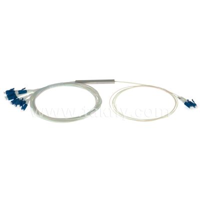 PLC Splitter 2*N Tubes en acier SC APC/UPC 0.9mm Fibre optique pour les centres de données Télécom FTTX