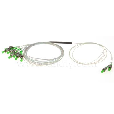 PLC Splitter 2*N Tubes en acier SC APC/UPC 0.9mm Fibre optique pour les centres de données Télécom FTTX