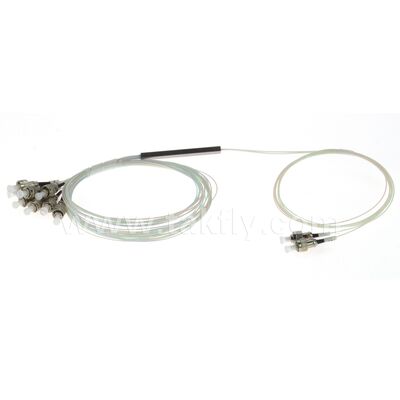 PLC Splitter 2*N Tubes en acier SC APC/UPC 0.9mm Fibre optique pour les centres de données Télécom FTTX