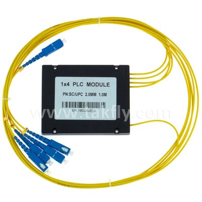 PLC Splitter boîte ABS 1xN SC APC/UPC fibre optique pour le centre de données de télécommunications Fttx