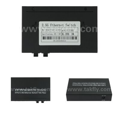 2.5G 2 Ports Fibre 4 Ports Copper Ethernet Switch avec 10G Uplink et un boîtier métallique sans ventilateur pour l'expansion du réseau à grande vitesse