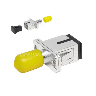 Coupleur à fibres optiques ST-SC Adaptateur hybride métallique simplex Femme/Femme pour centre de données Télécom FTTX