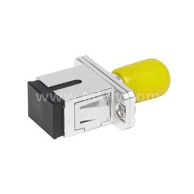 Coupleur à fibres optiques ST-SC Adaptateur hybride métallique simplex Femme/Femme pour centre de données Télécom FTTX