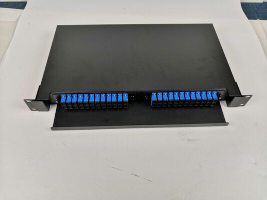 1U 48Cœurs Cadre de Distribution Fibre Optique Glissable Montable en Rack 19 pouces avec Gestion Facile des Câbles