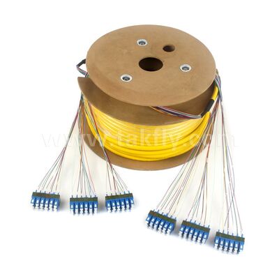 Cords de patch à fibre optique 36Cores SC-SC Pré-terminé Breakout Patchcord pour le centre de données télécom