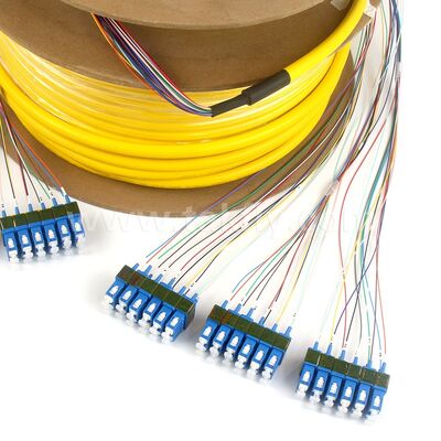 Cords de patch à fibre optique 36Cores SC-SC Pré-terminé Breakout Patchcord pour le centre de données télécom