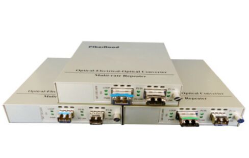 10G SFP+ to SFP+ OEO Fiber to Fiber Media Converter AC220V Unmanaged Long-Haul Signal (3R Repeater)