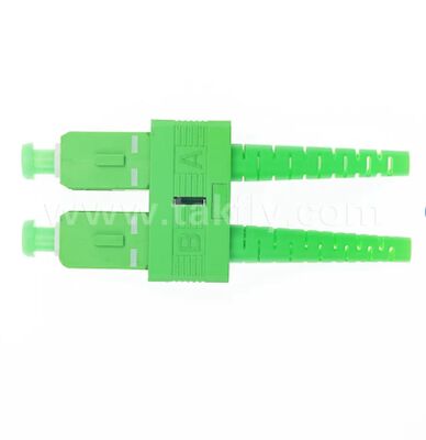 Connecteur de fibre optique SC/APC, boîtier vert, connecteur polonais coudé à 8°, adaptateur simplex SC APC de haute précision à faible réflexion arrière pour réseau optique FTTH CATV