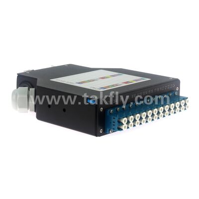 1U Rackmount ODF à accès avant avec 2 plateaux d'épissure et 12-48 capacités de noyau