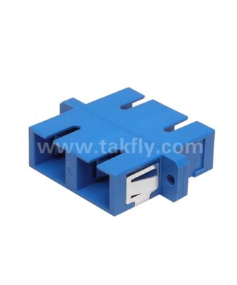 Adaptateur de fibre optique duplex SC, faible perte d'insertion pour la connexion câble à câble et câble à équipement