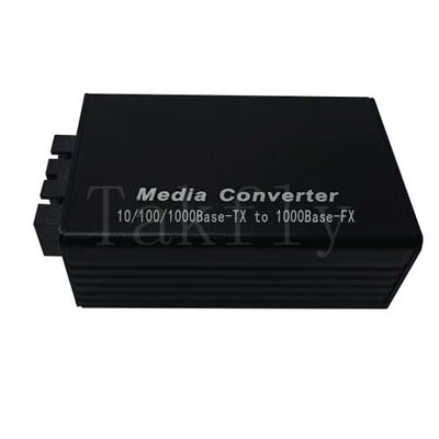 Mini convertisseur multimédia Ethernet rapide 100M, 10/100 Base-TX à 100 Base-FX, boîtier en aluminium, étendue à 100 km