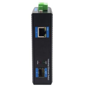 Industrial Grade Media Converter 1-port 10/100/1000Mbps Ethernet+ 1-port 1000Mbps SFP Fiber（DF-1FG-1GI）