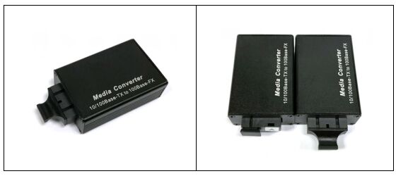 Mini convertisseur multimédia en fibre de fibre de base de 10/100 Base-TX à 100Base-FX