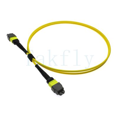 12F MTP(M)   MTP(F) Cordon de patch APC, SM G657A1, 1m, 3,0 mm, LSZH Jaune, bottes insensibles à la flexion, faible perte