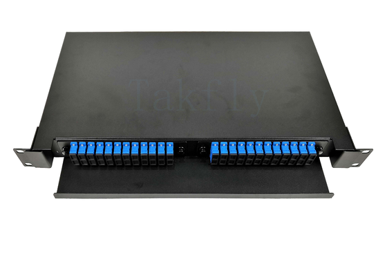 1U 48F Monture sur support Fibre ODF    Draguer coulissant, adaptateur SC Compatible