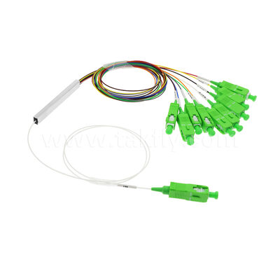 Séparateur PLC 1 × 9 canaux avec fibre de 0,9 mm pour réseaux de distribution optique FTTH/FTTX