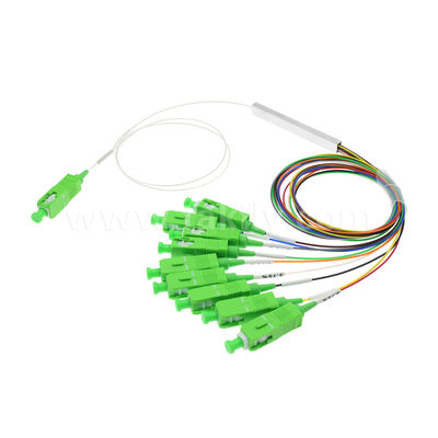 Séparateur PLC 1 × 9 canaux avec fibre de 0,9 mm pour réseaux de distribution optique FTTH/FTTX
