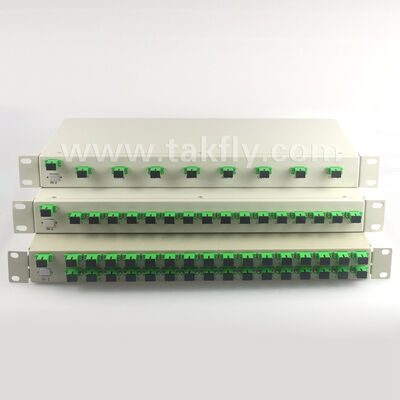 1U Rack Mount PLC Splitter avec une grande uniformité, un support à pleine longueur d'onde et une capacité de fonctionnement inverse
