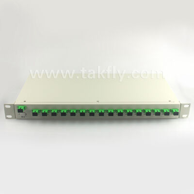 1U Rack Mount PLC Splitter avec une grande uniformité, un support à pleine longueur d'onde et une capacité de fonctionnement inverse
