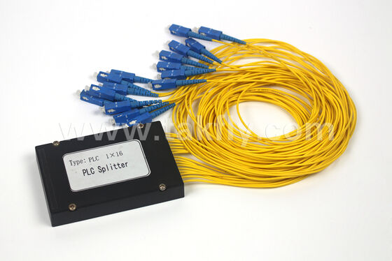Splitter PLC polyvalent de la boîte ABS de 1 × 2 à 1 × 64, faible perte, large température, personnalisable