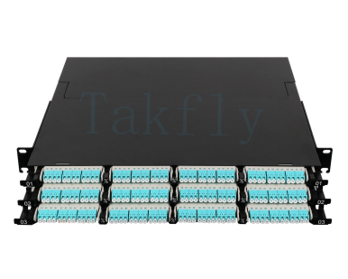 1U 144C Panneau de patch MPO à très haute densité 12 fentes de cassette, 144 cœurs LC, pour la connexion MDF/IDF