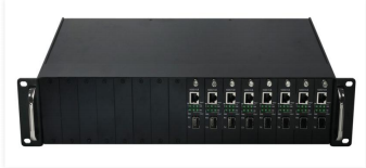 16 Slots Convertisseur de médias Monture de rack châssis un standard de 19 pouces 2U hauteur rack-monture châssis