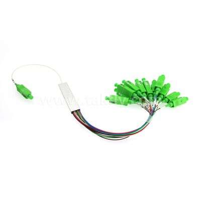 Séparateur optique PLC 1 × N / 2 × N – Mini boîtier en tube d'acier, G657A1, entrée et sortie SC/APC, pour division FTTH/PON