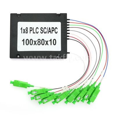 Splitter de fibres PLC ¥ 900μm Box ABS, SM G657A1, SC/APC, pour le couplage et la distribution de signaux optiques dans les réseaux PON