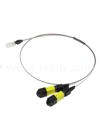 Ensemble de réseau de fibres MTP-16CH-FA – Connecteur MTP vers réseau de fibres à rainure en V à 16 canaux, faible perte d'insertion, pour émetteurs-récepteurs optiques à grande vitesse et applications CPO/centre de données