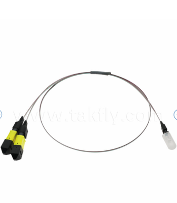 Ensemble de réseau de fibres MTP-16CH-FA – Connecteur MTP vers réseau de fibres à rainure en V à 16 canaux, faible perte d'insertion, pour émetteurs-récepteurs optiques à grande vitesse et applications CPO/centre de données