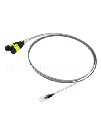 MTP 12CH×3 à 36 canaux assemblage de fibres de fibre 3×12CH connecteurs MTP à 36CH FAU V-Groove, faible perte d'insertion, pour les émetteurs-récepteurs optiques 1.6T et les optiques co-emballées (CPO)